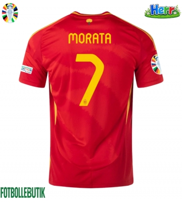 Spanien Alvaro Morata #7 Hemmatröja EM 2024 Kortärmad